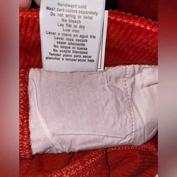 NWT Judy Blue Ankle‎ Straight Corduroy Pants High Rise Cropped Rust Red Plus 29W - Picture 6 of 13